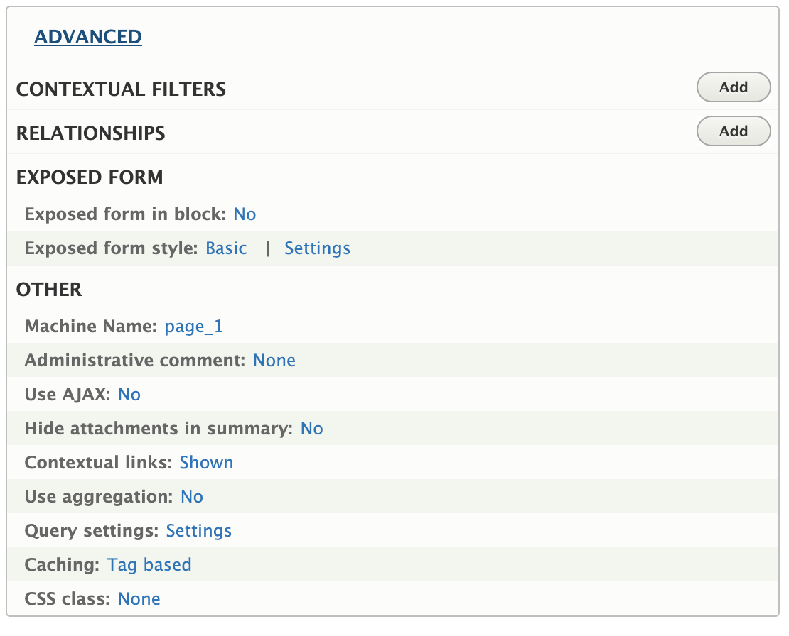 View Config